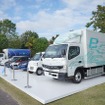 FUSOの電気小型トラック、eキャンターを含む商用車はバリ島での配送業務に使用