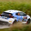 世界ラリー選手権（WRC）第9戦（ベルギー）でデモ走行した水素エンジン車「GRヤリス」