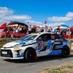 世界ラリー選手権（WRC）第9戦（ベルギー）でデモ走行した水素エンジン車「GRヤリス」