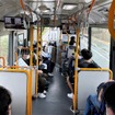 自動運転バスの車内