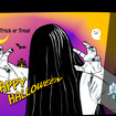 車窓サイネージ「Canvas」イメージ ハロウィンver.