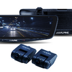 【DVR-DM1000B-IC】バンド装着タイプの10型モデルで、リアカメラは車内取り付け用を組み合わせる