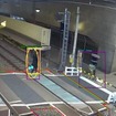 「踏切滞留AI監視システム」の検知イメージ。