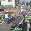 「3D画像解析踏切監視システム」の検知イメージ。