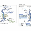 共同経営が実施した熊本市旧3号線方面のバス路線改革　実施前（左）と実施後（右）