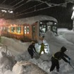 2020年12月、記録的な大雪のため麻痺状態が続いた当時の上越線。