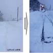 12月24日、石北本線白滝駅構内の積雪状況。