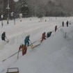 12月26日、石北本線白滝駅構内の除雪作業。