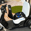 『GYRO e：』はモバイルパワーパックを動力源とする電動二輪車