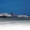グラント・カウンティ国際空港に並ぶ飛行試験機の初号機、2号機、4号機（2017年）