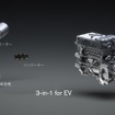 EV用の新開発電動パワートレイン「3-in-1