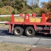 舗装走行実験場での荷重車走行状況