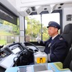 EVバス、運転席の様子