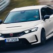 ホンダ・シビック・タイプR 新型のニュル・タイムアタック仕様。これと同じ仕様が「タイプR‐S」になる予定