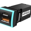PD+QC3.0　2USBポート【K-USB01-T3B】