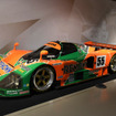 1991年、ルマン24時間レースに日本メーカー初の勝利をもたらしたマツダ787Bの展示も