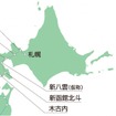札幌延伸区間を含む北海道新幹線の路線図。