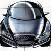Audi A5クーペのスケッチ