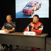 ラリーの豊富やトライトンへの印象を語る田口選手（右）