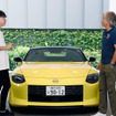 『クルマら部』スペシャル試乗会で新型フェアレディZに試乗した、ユーザーの中山さん（左）とモータージャーナリストの九島辰也氏（右）