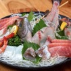 ばすてい：海の幸を盛り込んだセット（事前予約及び別途料金が必要）
