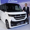 発表会：鈴木俊宏社長とスペーシア・カスタム新型
