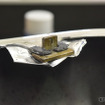 プラスチック溶接のデモンストレーションの様子