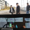 CiKoMA(サイコマ)の車内ディスプレイには感知対象の人の動きを把握している様子がモニターされていた