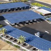 ダイムラートラックの米国合弁会社のグリーンレーンの大規模充電ステーションの完成イメージ