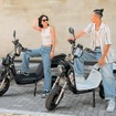 EVバイクシェアアプリ「GOGO」と通信連携可能な新型のEV特定小型原付「FUTURE board 2」