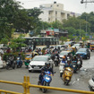 インド・チェンナイの市街地。バイクは生活の足として根付いている