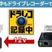 シガーソケットへ簡単接続ですぐ使えるバックアップ電源「DRB-05B」
