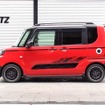 DAMPER ZZ-R ダイハツ・タントファンクロス4WD装着例（フロント：26mmダウン / リア：28mmダウン）
