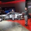 スピーチに立ったホンダレーシングの渡辺康治代表取締役社長。向かって右は本田技研工業統合地域本部日本統括部の高倉記行統括部長
