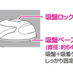吸盤タイプ［PPH2512］は水洗いすることで吸着力が復活