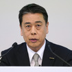 オンラインで決算発表する日産の内田誠社長（2020年7月）
