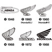 歴代6種類から選択可能ホンダウイングマーク