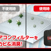 設置しているエアコンフィルターに防カビ＆消臭性能をプラス