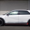 HKS ハイパーマックスS アイオニック5装着例（出荷時車高・フロント：30mmダウン / リア：38mmダウン）