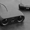 オウルテックのケーブル型車載充電器「OWL-CCUCD2C2-BK」