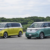 VW ID. Buzz プロ・ロングホイールベース（左）とVW ID. Buzz プロ（右）