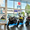 新たに新型バイクレンタルサービスを開始したスズキワールド守山（愛知県名古屋市）