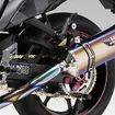 ヨシムラ HEPTAチタンサイクロン TTBC チタンブルーカバー/カーボンエンド / ファイヤースペック