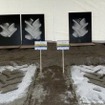 軸重をそろえた2種類のタイヤで圃場を走行し、土壌の圧縮を比較
