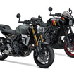 スズキの新型ネオレトロスポーツ『 GSX-8T』（手前）と『GSX-8TT』（奥）