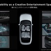 AFEELAを構成する6つの主要コンセプト。ADASやハードウェアといった基盤技術の上に、没入感のあるエンターテインメント体験やパーソナライズ機能を構築する。