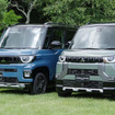 三菱 デリカミニ 新型（左）と従来型（右）のフロントマスク