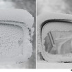 降雪時の走行中も視界を確保
