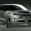 VWの次世代コンパクト電動SUVのスケッチ