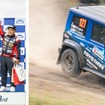 左：XC-3クラス表彰台／右：XC-3クラス優勝「WISTERIA with TOYO TIRES」の参戦車両 ジムニー シエラ